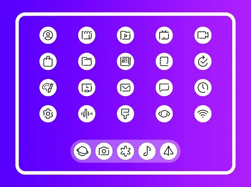 Whiux - Icon Pack (Round) screenshot 1