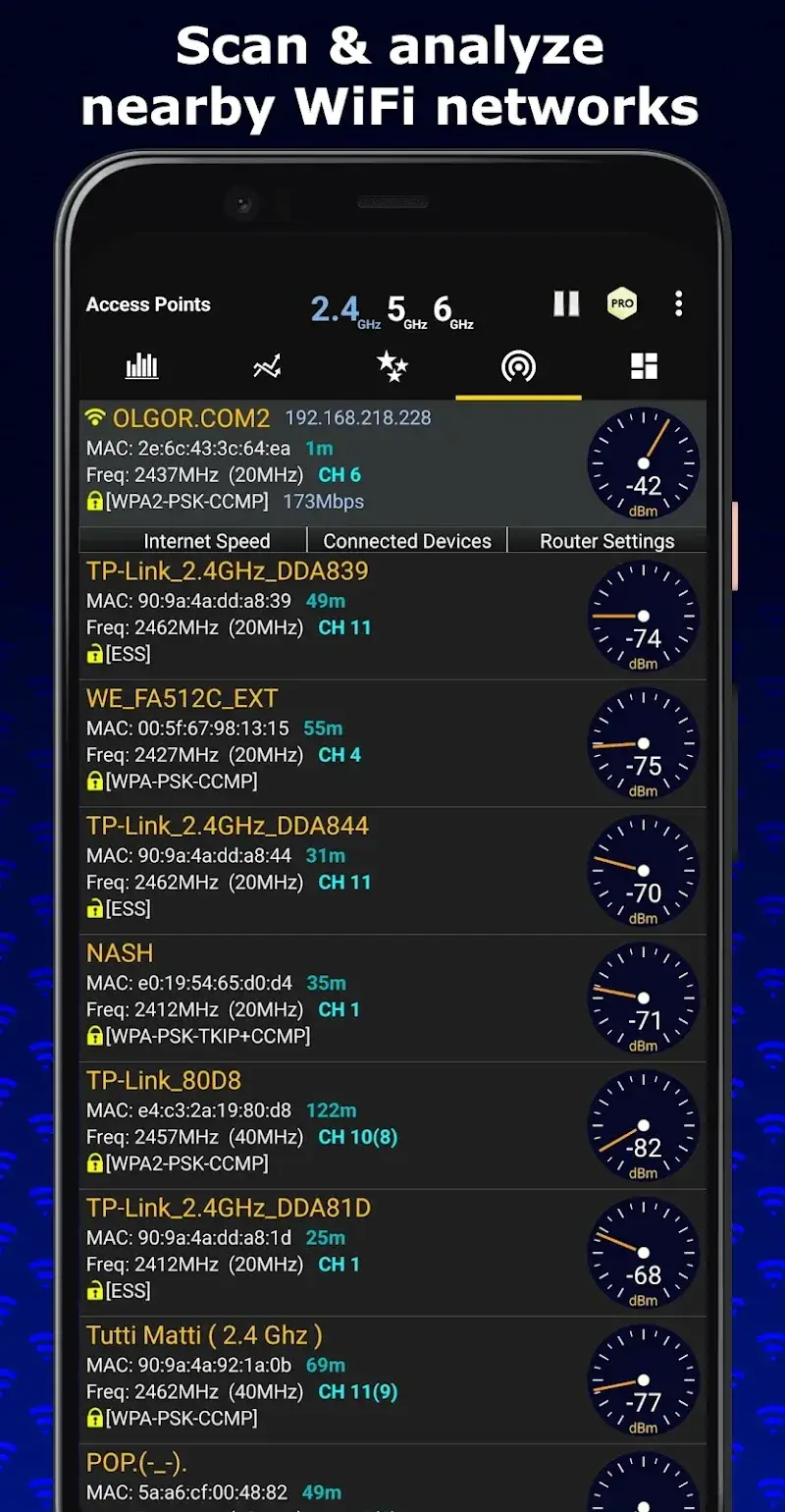 WiFi Analyzer screenshot 1