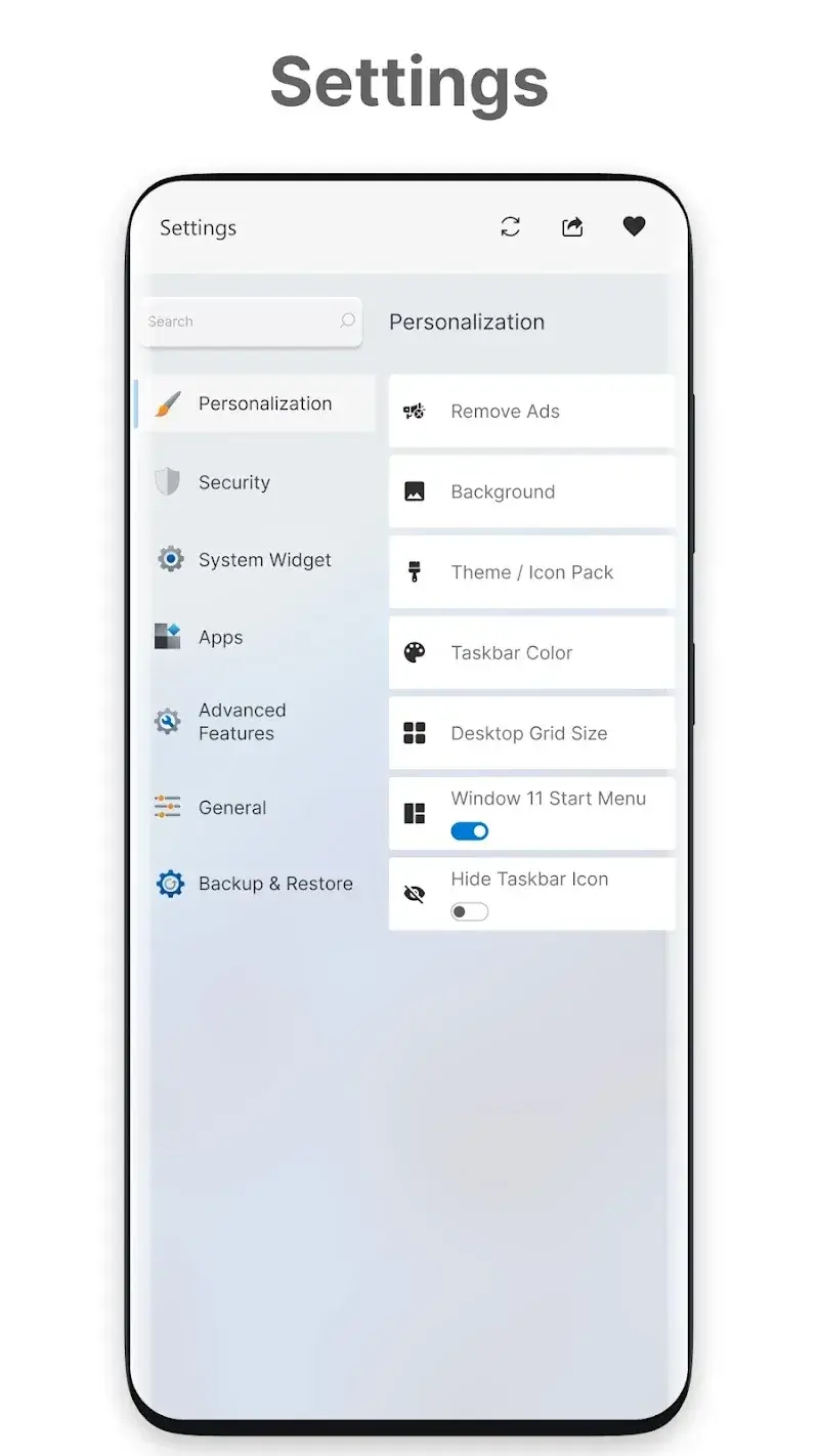 Win 12 Launcher screenshot 1