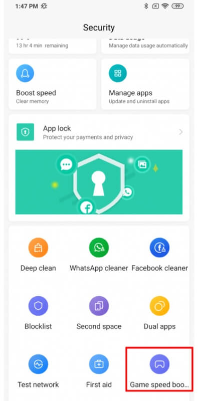 Game Turbo screenshot 1