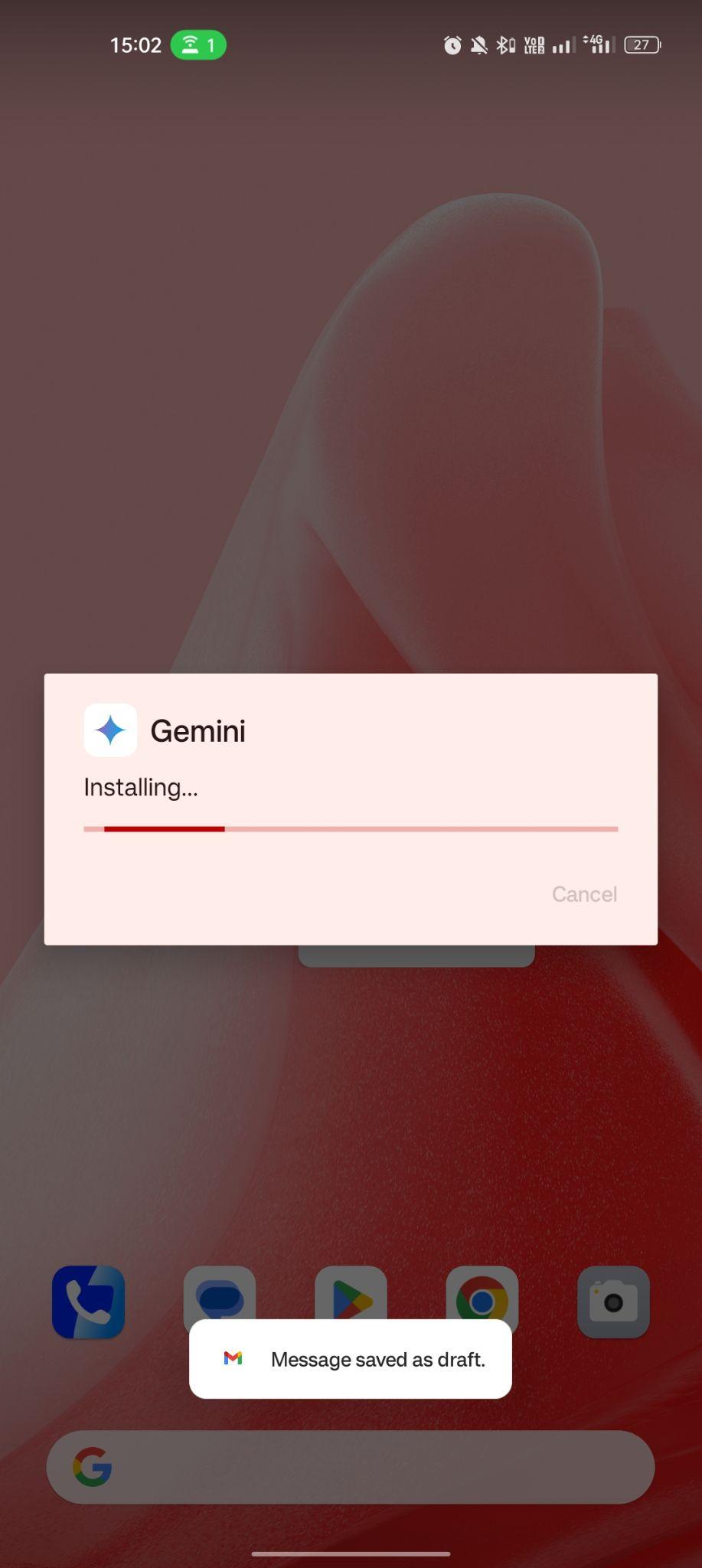 Gemini apk installing
