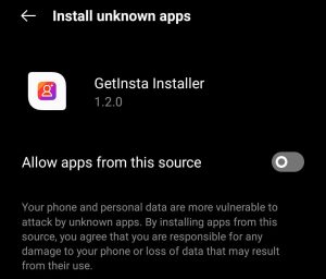 Allow apps from this source