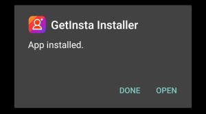 getinsta installer apk installed