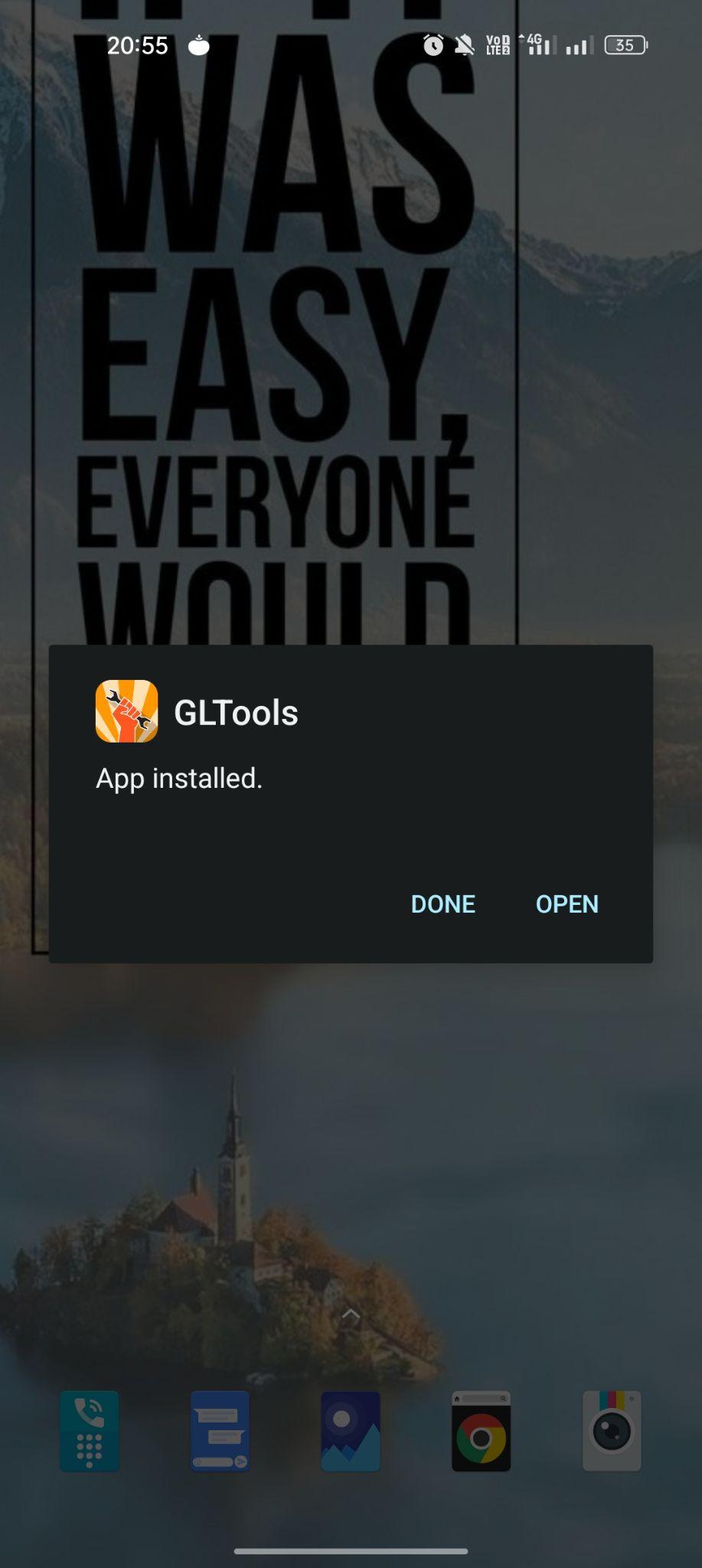 GLTools apk installed