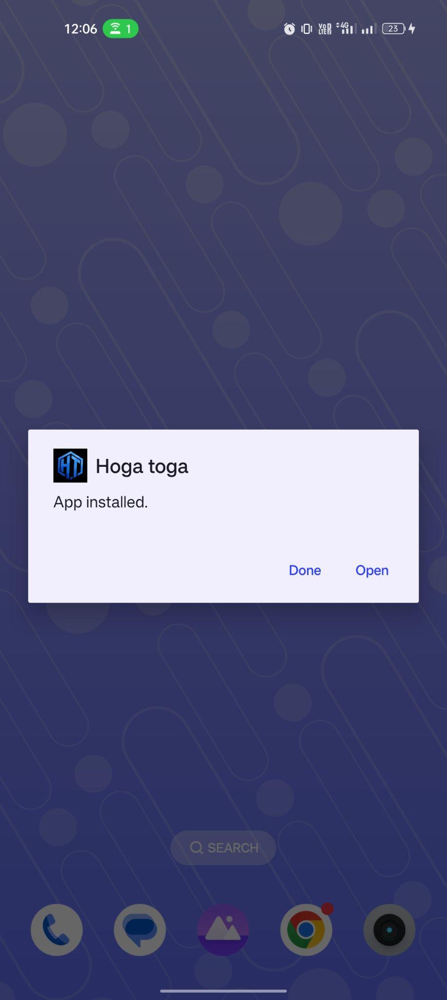 HogaToga apk installed