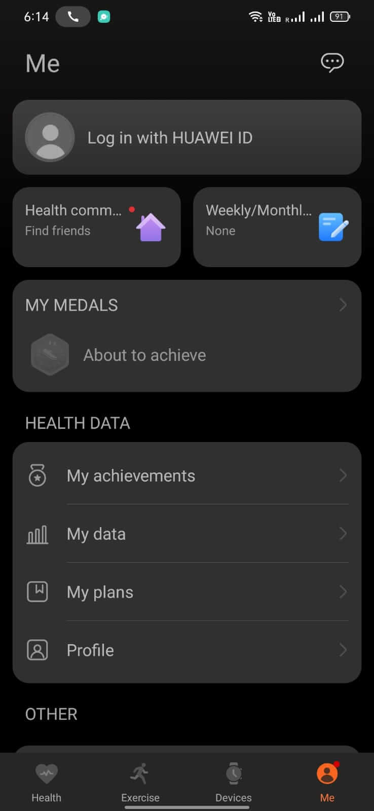 Huawei Health screenshot 1