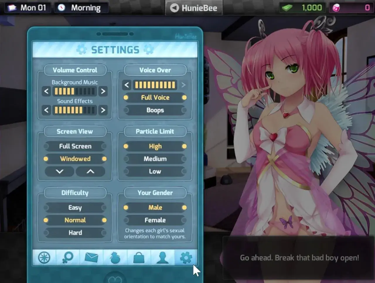 Huniepop screenshot 1