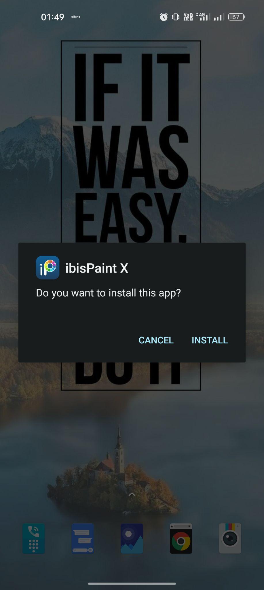 click on install