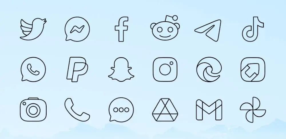 Vera Outline Black: Icon Pack icon