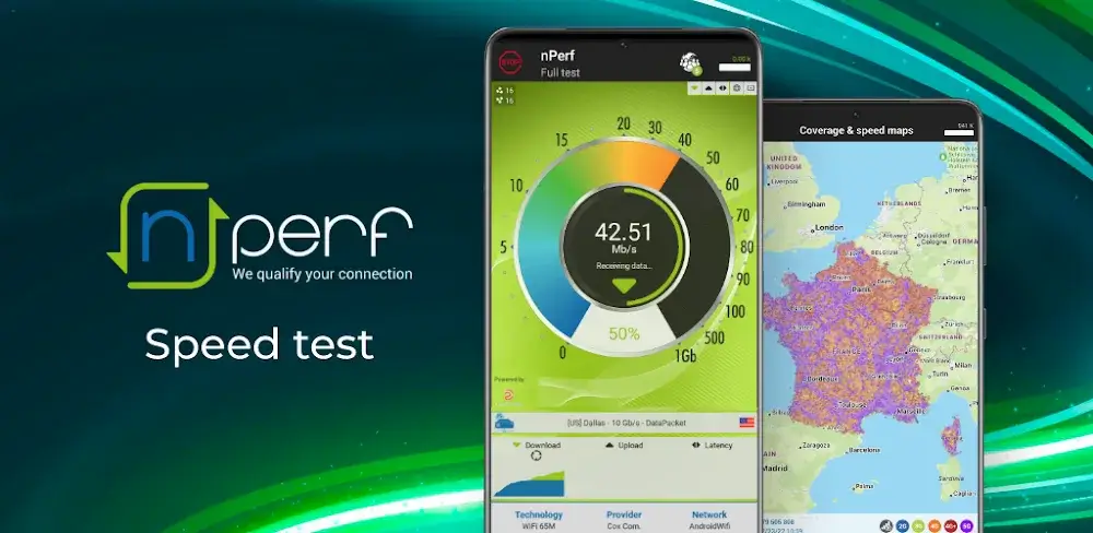Speed test 4G 5G WiFi & maps (nPerf) icon