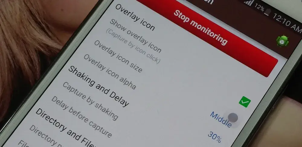 Screenshot touch icon