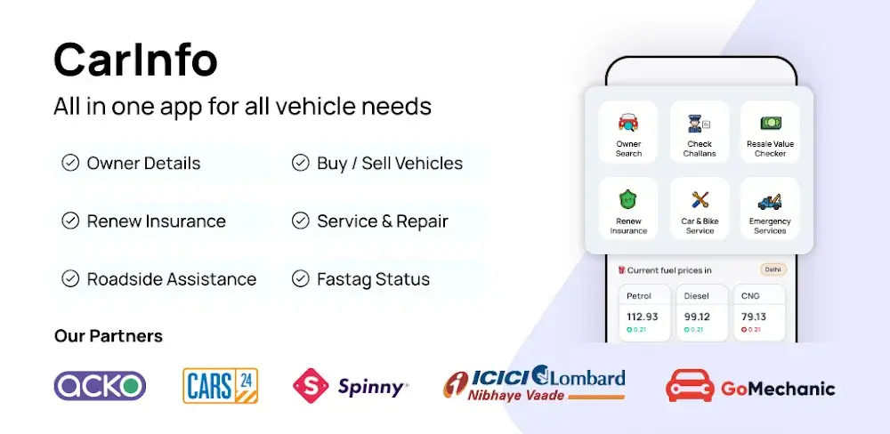 CarInfo - RTO Vehicle Info App icon