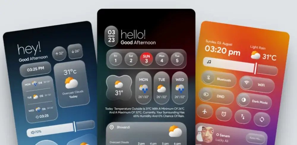 Android 16 Glass KWGT icon