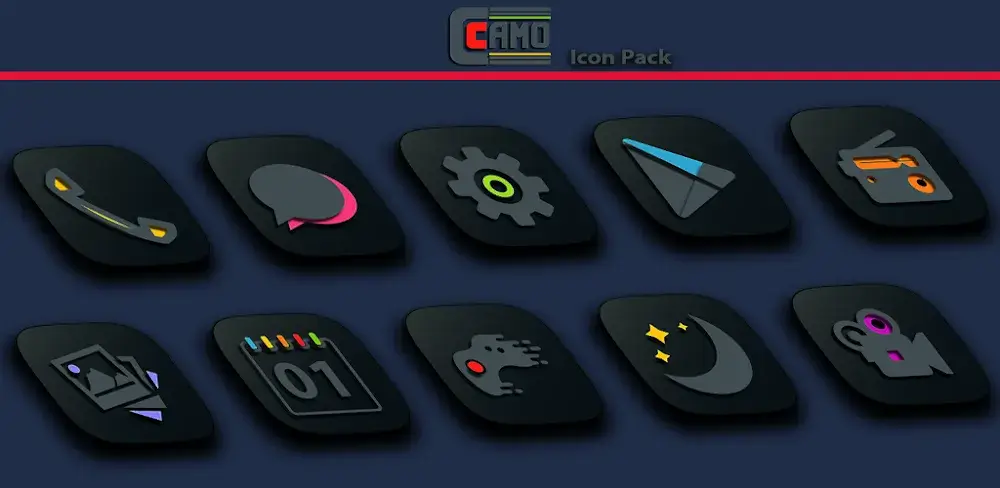 Camo Dark Icon Pack icon