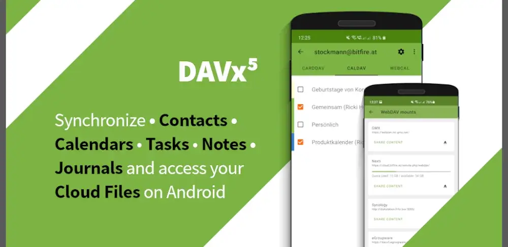 DAVx⁵ – CalDAV CardDAV WebDAV icon