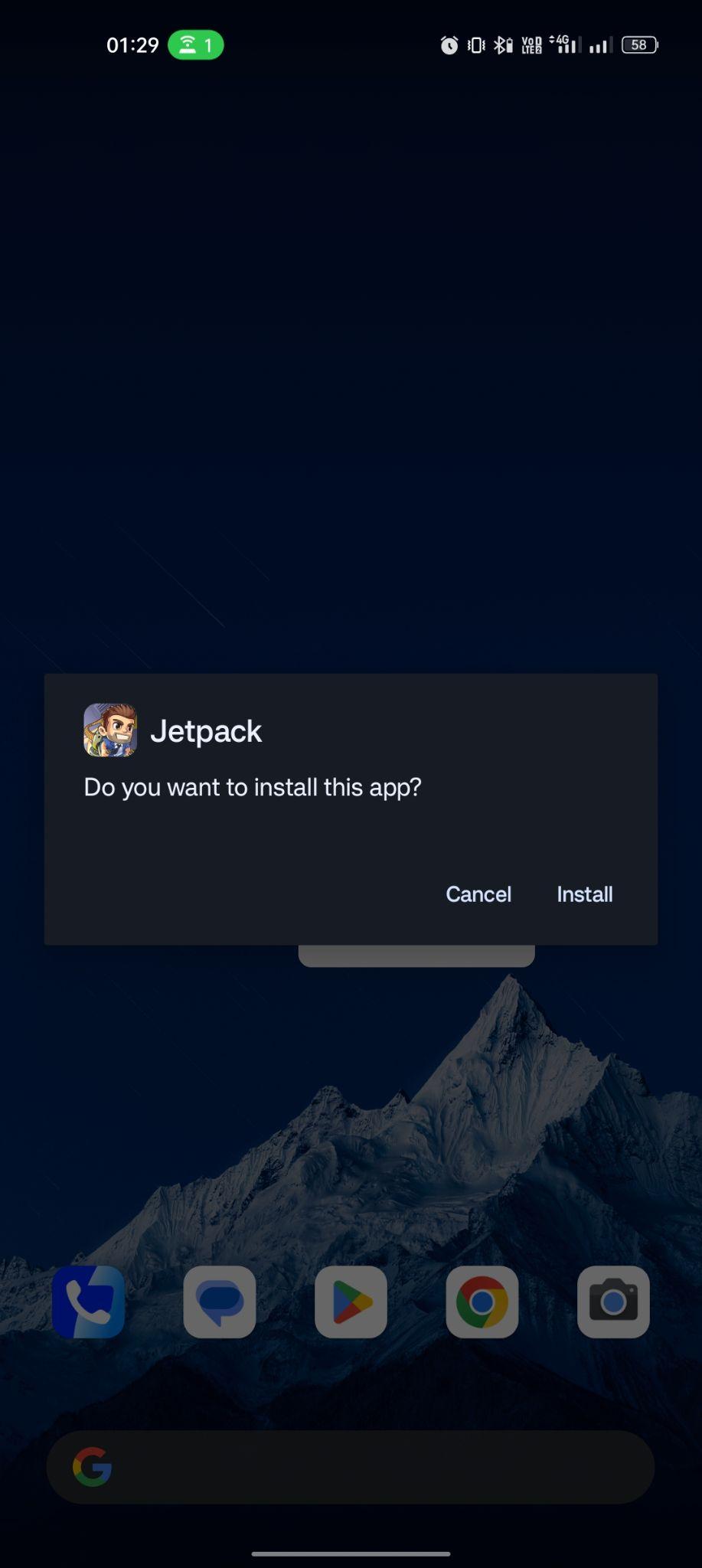 click on install