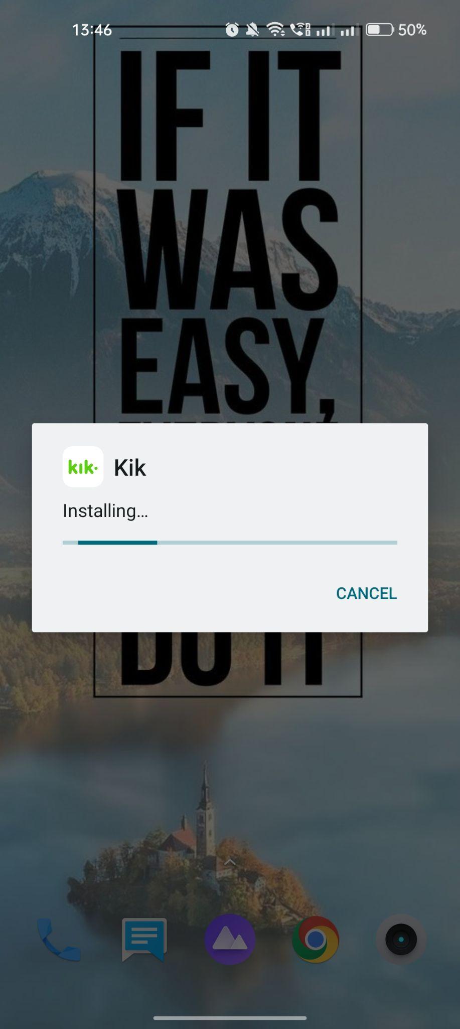 Kik apk installing