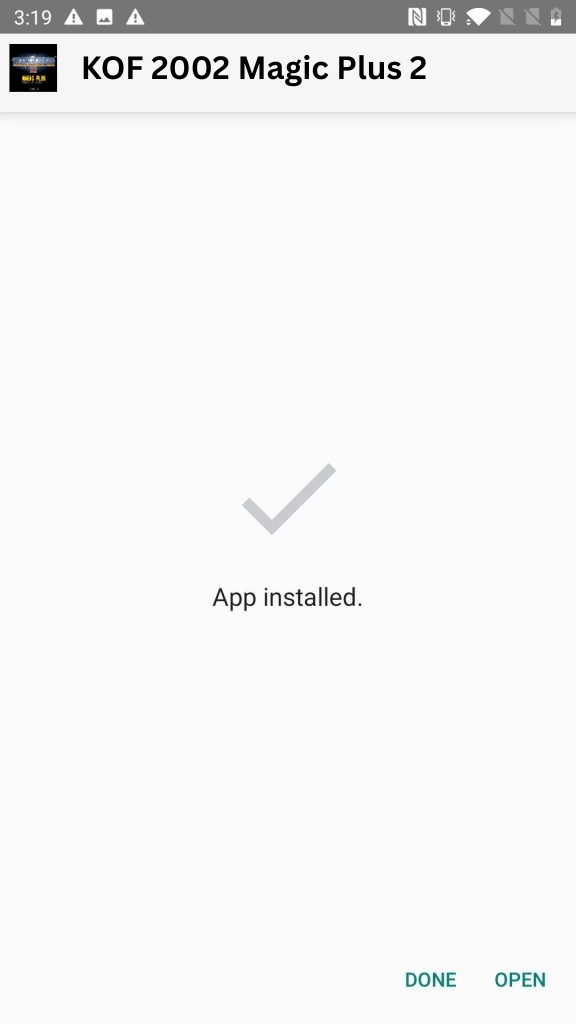 KOF 2002 Magic Plus 2 App Installed