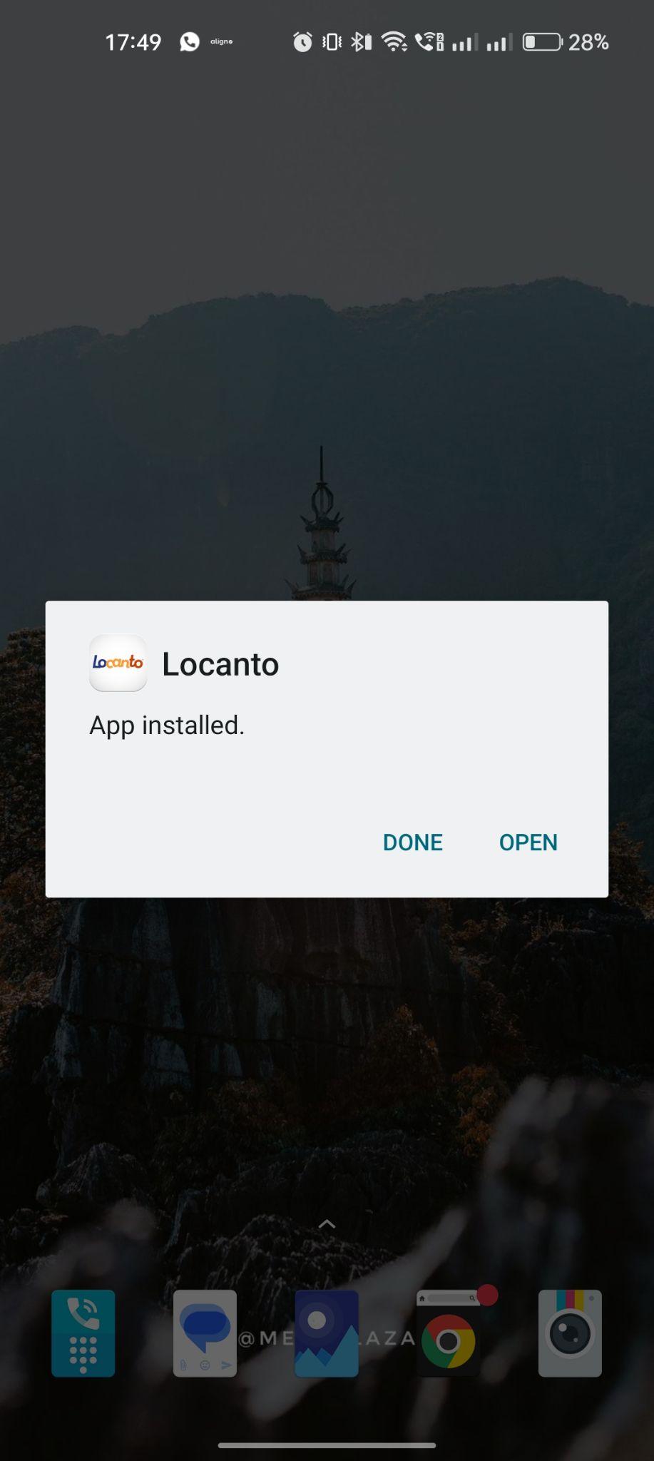 Locanto apk installed