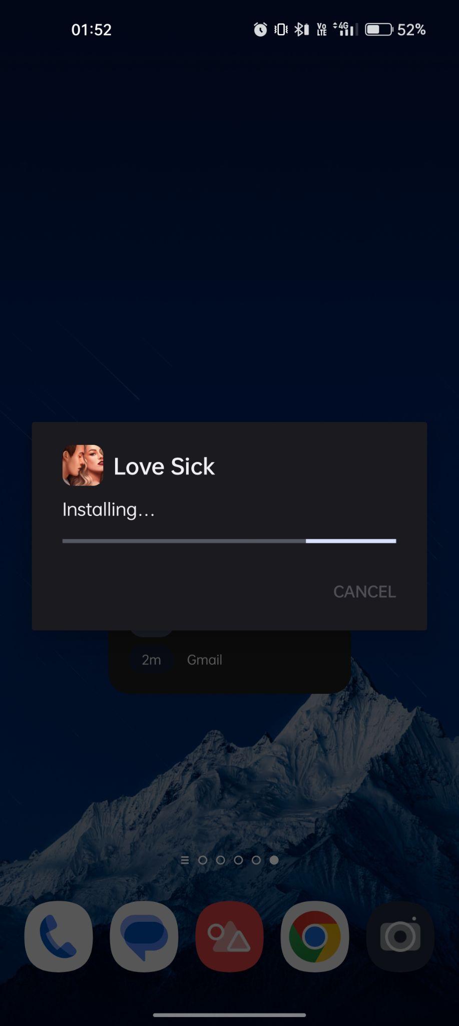 Love Sick apk installing