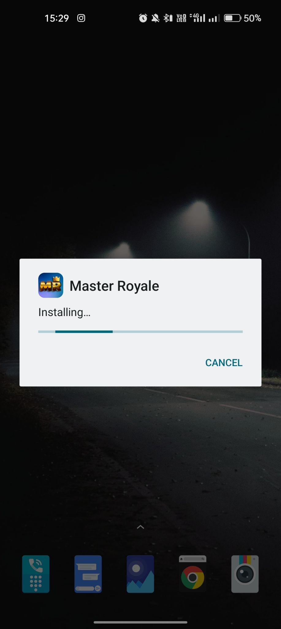 Master Royale Infinity apk installing