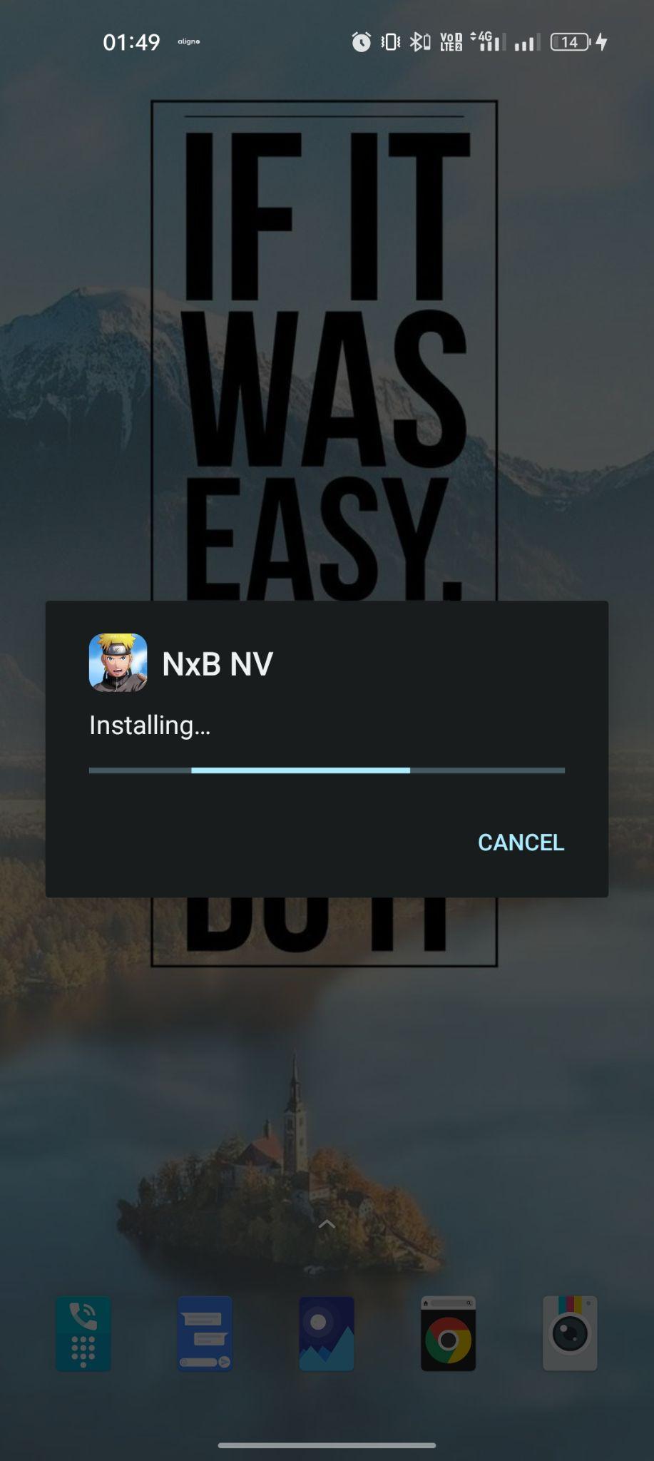 NARUTO X BORUTO NINJA VOLTAGE apk installing