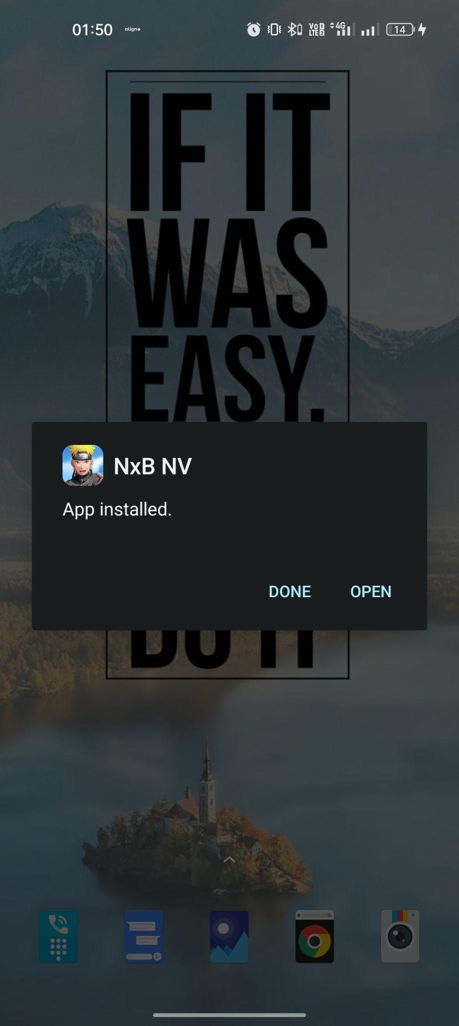 NARUTO X BORUTO NINJA VOLTAGE apk installed