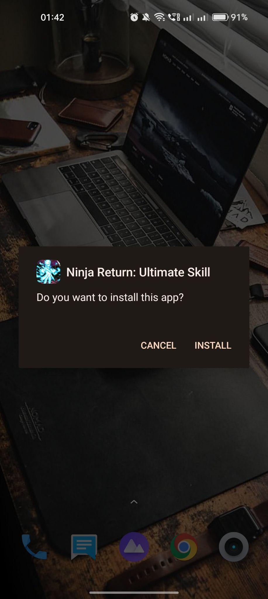 click on install