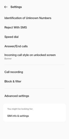 OnePlus Dialer