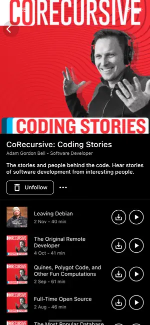 ‎Anytime Podcast Player App screenshot 1