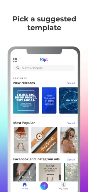 ‎Ripl: Social Media Marketing App screenshot 1