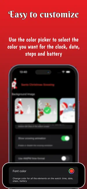 ‎Santa Christmas Snowing App screenshot 1