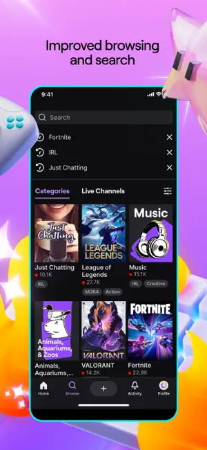 ‎Twitch: Live Streaming App screenshot 1