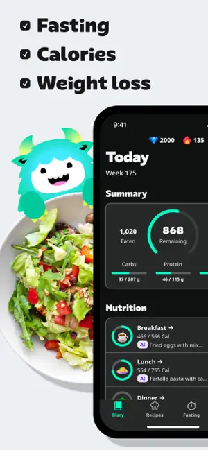 ‎AI Calorie Tracker by Yazio App screenshot 1