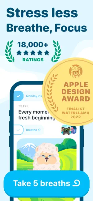 ‎Breathe Sleep Focus Mindllama App screenshot 1