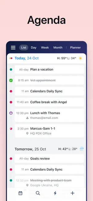 ‎Calendars: Schedule Planner App screenshot 1