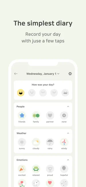 ‎DailyBean - simplest journal App screenshot 1