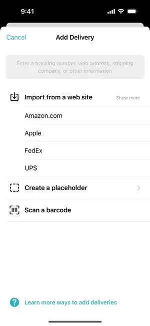 ‎Deliveries: a package tracker App screenshot 1