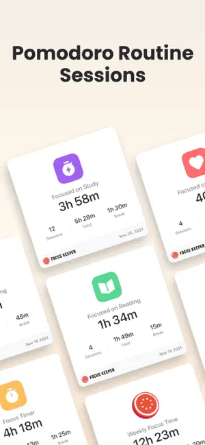 ‎Focus Keeper - Pomodoro Timer App screenshot 1