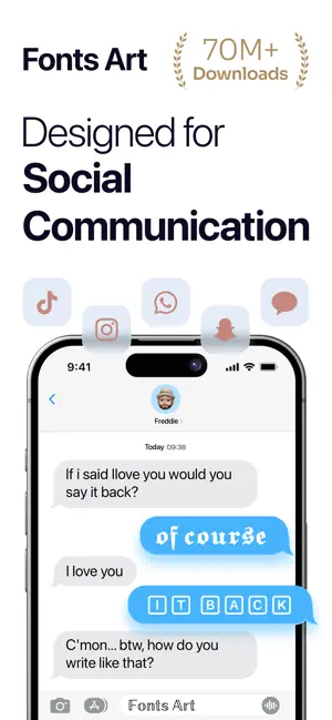 ‎Fonts Art: Keyboard for iPhone App screenshot 1