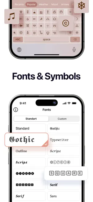 ‎Fonts Art: Keyboard for iPhone App screenshot 1
