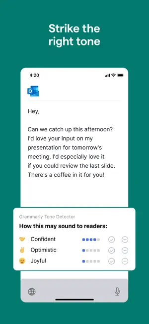 ‎Grammarly: AI Writing Keyboard App screenshot 1