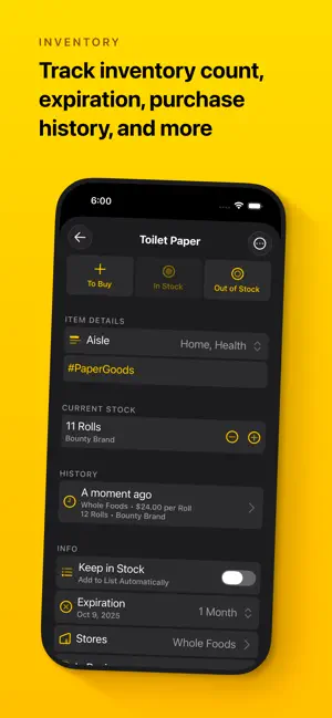 ‎Grocery - Smart Shopping List App screenshot 1