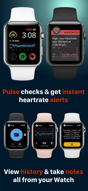 ‎HeartWatch: Heart Rate Monitor App screenshot 1