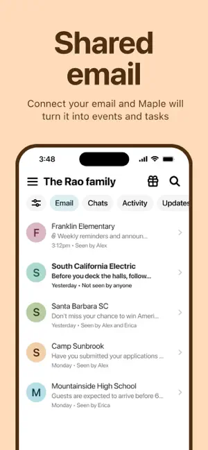 ‎Maple Family Organizer App screenshot 1