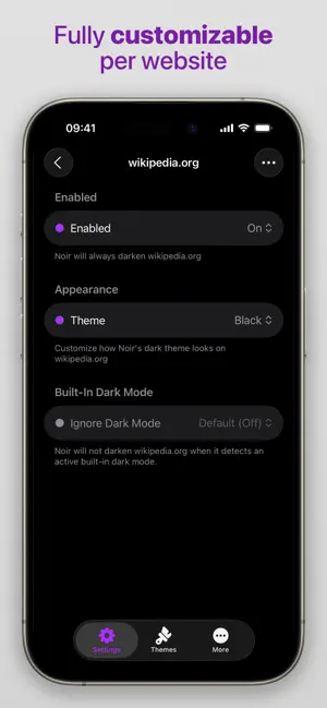 ‎Noir - Dark Mode for Safari App screenshot 1