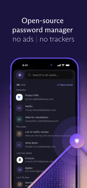 ‎Proton Pass - Password Manager App screenshot 1