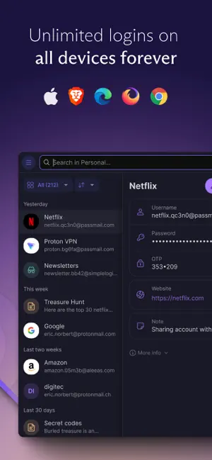 ‎Proton Pass - Password Manager App screenshot 1