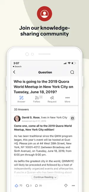 ‎Quora App screenshot 1