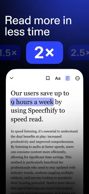 ‎Speechify – Text to Speech App screenshot 1
